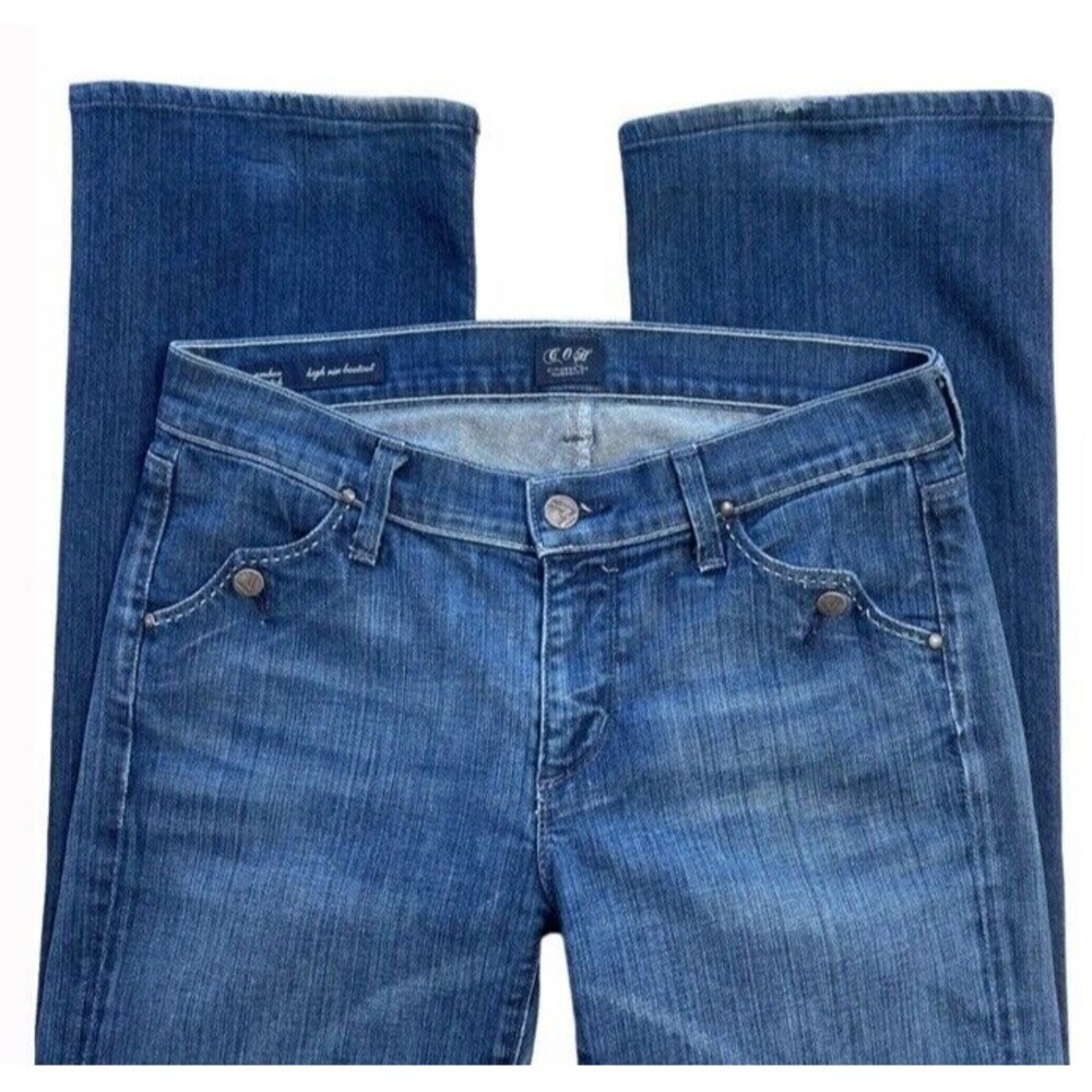 Citizens Of Humanity Amber Stretch Low Rise Boot Cut Jeans Medium Wash 27 Y2k